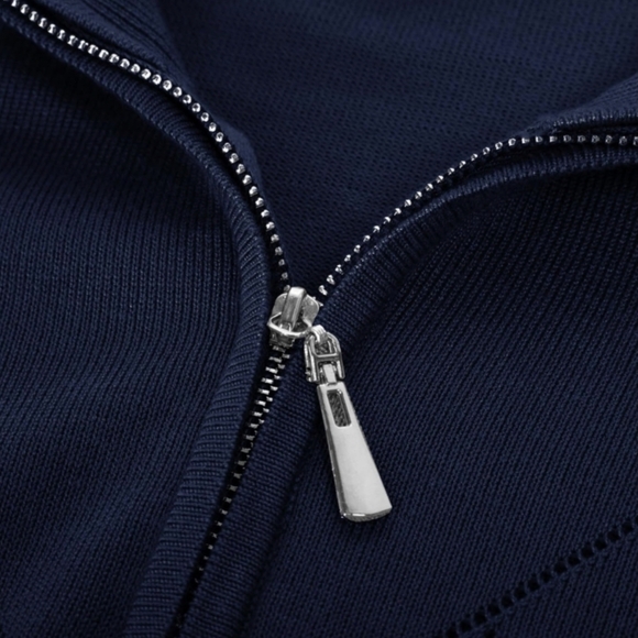 JACK SMITH Pullover Sweater Long Sleeve Argyle Quarter Zipper Collar Size S - Picture 3 of 11